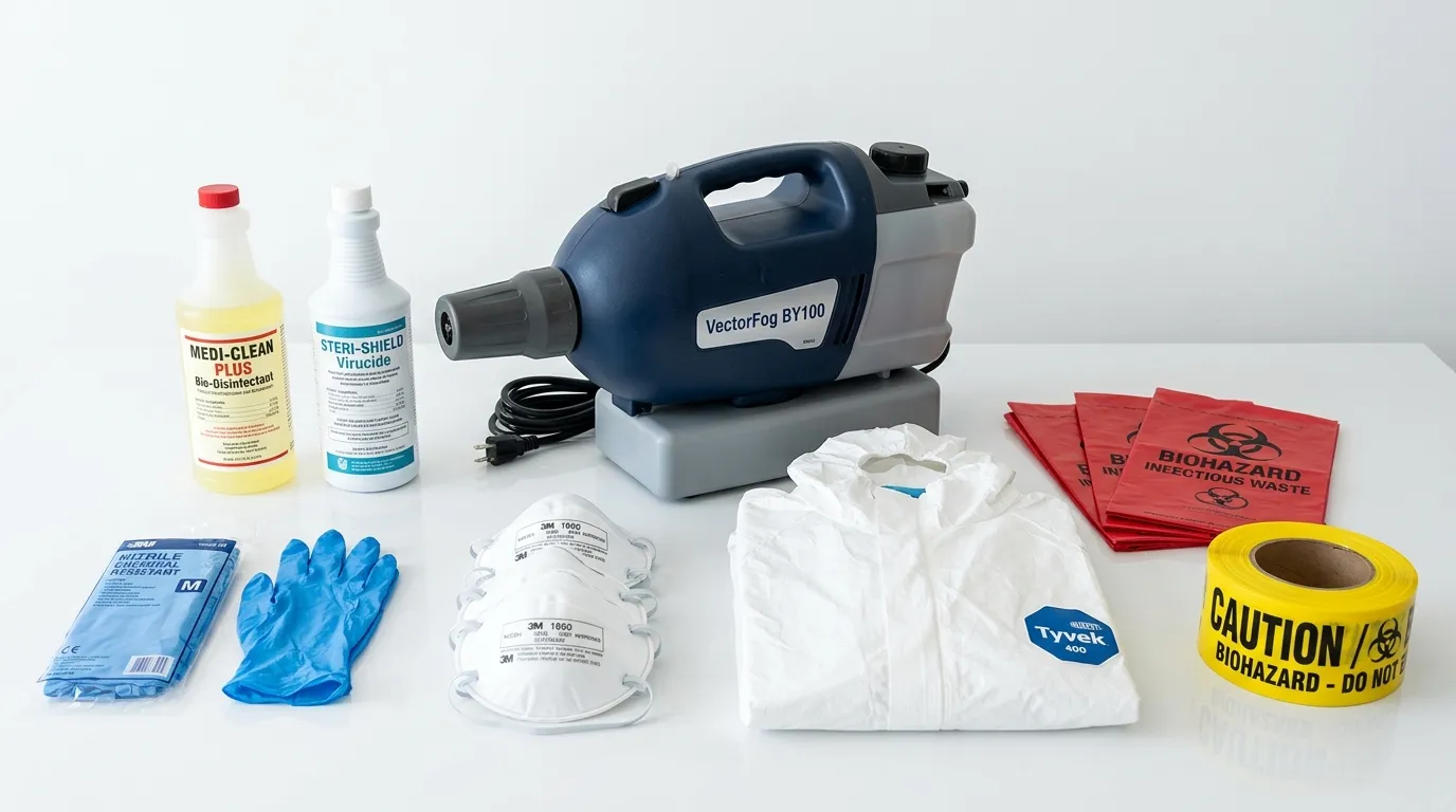 Professional biohazard remediation crew working in North Scituate